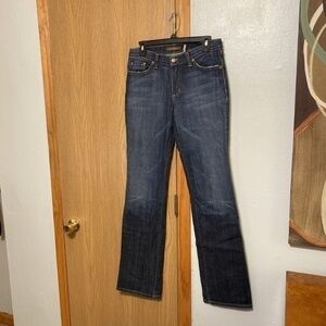 David Kahn "Lauren" Size 4 Dark Wash Low-Rise Bootcut Jeans w/34.5" Inseam - EUC